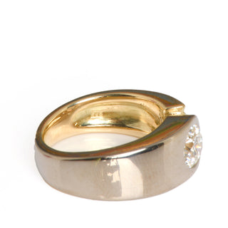 Brillantring aus 585 Gelb- und Weißgold, nachhaltiger second hand Schmuck perfekt aufgearbeitet