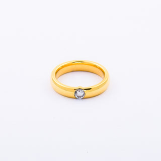 Gerstner Brillantring aus 750 Gelbgold, nachhaltiger second hand Schmuck perfekt aufgearbeitet