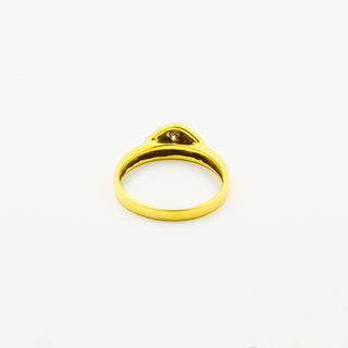 Ring aus 585 Gelbgold mit Brillant, nachhaltiger second hand Schmuck perfekt aufgearbeitet