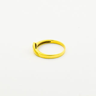 Ring aus 585 Gelbgold mit Brillant, nachhaltiger second hand Schmuck perfekt aufgearbeitet