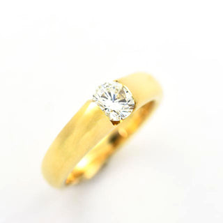 Brillantring aus 750 Gelbgold, nachhaltiger second hand Schmuck perfekt aufgearbeitet