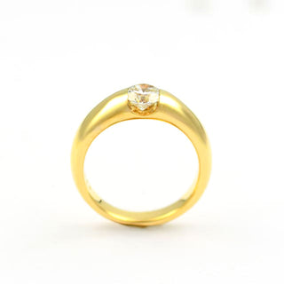 Brillantring aus 750 Gelbgold, nachhaltiger second hand Schmuck perfekt aufgearbeitet