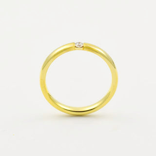 Brillantring aus 585 Gelbgold, nachhaltiger second hand Schmuck perfekt aufgearbeitet