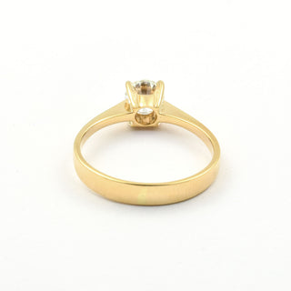 Solitärring aus 585 Gelbgold mit Brillant, nachhaltiger second hand Schmuck perfekt aufgearbeitet