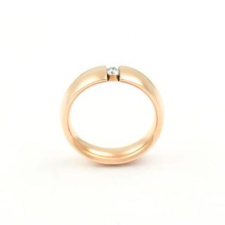 Brillantring aus 750 Rotgold, nachhaltiger second hand Schmuck perfekt aufgearbeitet