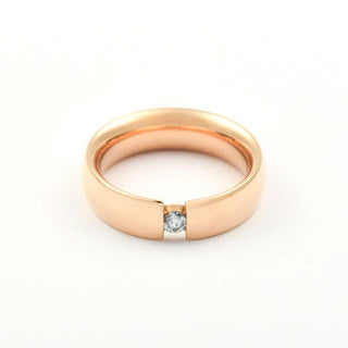 Brillantring aus 750 Rotgold, nachhaltiger second hand Schmuck perfekt aufgearbeitet