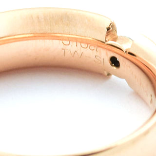 Brillantring aus 750 Rotgold, nachhaltiger second hand Schmuck perfekt aufgearbeitet