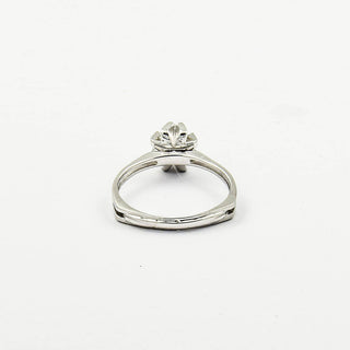 Solitärring aus 585 Weißgold mit Brillant, nachhaltiger second hand Schmuck perfekt aufgearbeitet