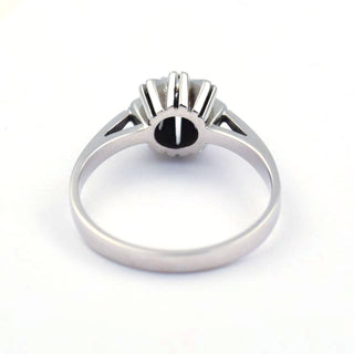 Brillantring aus 585 Weißgold, nachhaltiger second hand Schmuck perfekt aufgearbeitet