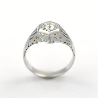 Brillantring aus 585 Weißgold, nachhaltiger second hand Schmuck perfekt aufgearbeitet