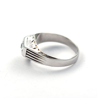 Brillantring aus 585 Weißgold, nachhaltiger second hand Schmuck perfekt aufgearbeitet