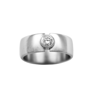 Quinn Brillantring aus 750 Weißgold, nachhaltiger second hand Schmuck perfekt aufgearbeitet