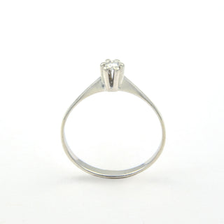 Ring aus 585 Weißgold mit Brillant, nachhaltiger second hand Schmuck perfekt aufgearbeitet