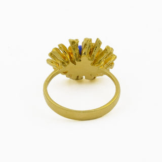 Ring aus 585 Gelbgold mit Lapislazuli, nachhaltiger second hand Schmuck perfekt aufgearbeitet
