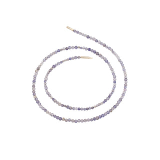 Iolithkette mit Schließe aus 925 Silber, nachhaltiger second hand Schmuck perfekt aufgearbeitet