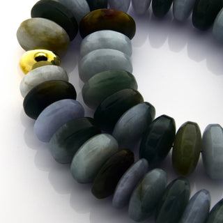 Quarzkette mit Schließe und Zwischenteil aus 585 Gelbgold, nachhaltiger second hand Schmuck perfekt aufgearbeitet