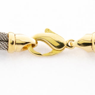 Halskette aus 750 Gelb- und Weißgold, 46cm, nachhaltiger second hand Schmuck perfekt aufgearbeitet