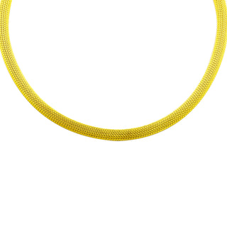 Schotten Strickkette aus 750 Gelbgold, 45,5cm, nachhaltiger second hand Schmuck perfekt aufgearbeitet