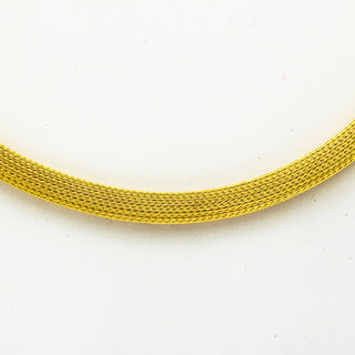 Schotten Strickkette aus 750 Gelbgold, 45,5cm, nachhaltiger second hand Schmuck perfekt aufgearbeitet