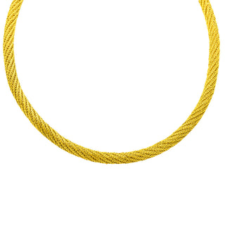 Strickkette aus 750 Gelbgold, nachhaltiger second hand Schmuck perfekt aufgearbeitet