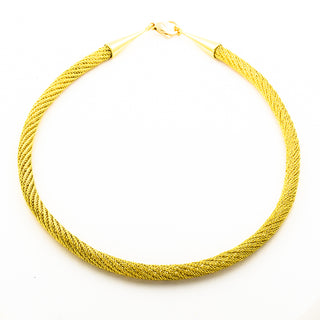 Strickkette aus 750 Gelbgold, nachhaltiger second hand Schmuck perfekt aufgearbeitet