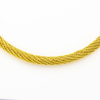 Strickkette aus 750 Gelbgold, nachhaltiger second hand Schmuck perfekt aufgearbeitet