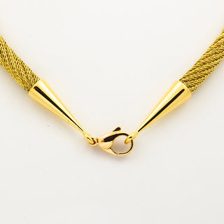 Strickkette aus 750 Gelbgold, nachhaltiger second hand Schmuck perfekt aufgearbeitet