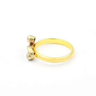 Brillantring aus 585 Gelb- und Weißgold, nachhaltiger second hand Schmuck perfekt aufgearbeitet