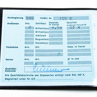 Brillantring aus 585 Weißgold, nachhaltiger second hand Schmuck perfekt aufgearbeitet