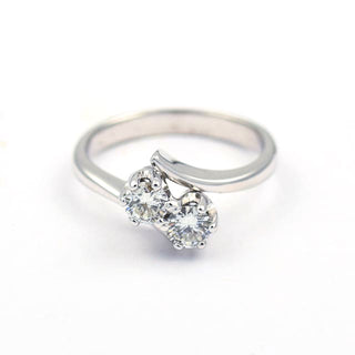 Brillantring aus 585 Weißgold, nachhaltiger second hand Schmuck perfekt aufgearbeitet