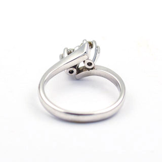 Brillantring aus 585 Weißgold, nachhaltiger second hand Schmuck perfekt aufgearbeitet