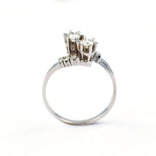 Brillantring aus 750 Weißgold, nachhaltiger second hand Schmuck perfekt aufgearbeitet