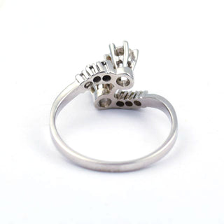 Brillantring aus 750 Weißgold, nachhaltiger second hand Schmuck perfekt aufgearbeitet