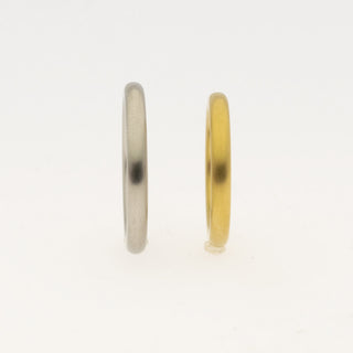 Niessing Trauringe Rund aus 750 Gelbgold/Platin, nachhaltiger second hand Schmuck perfekt aufgearbeitet