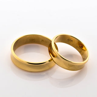 Trauringe aus 585 Roségold, nachhaltiger second hand Schmuck perfekt aufgearbeitet