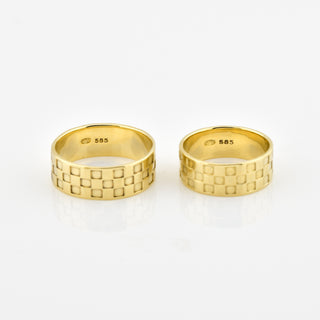 Trauringe aus 585 Gelbgold, nachhaltiger second hand Schmuck perfekt aufgearbeitet