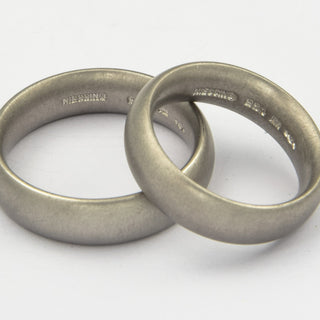 Niessing Trauringe Spitzoval aus 950 Platin, nachhaltiger second hand Schmuck perfekt aufgearbeitet