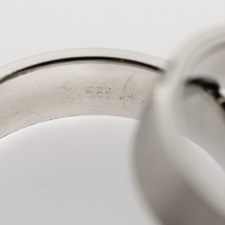 Gerstner Trauringe aus 585 Weißgold mit Brillant, nachhaltiger second hand Schmuck perfekt aufgearbeitet