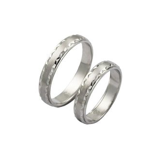 Niessing Trauringe aus 585 Weißgold, nachhaltiger second hand Schmuck perfekt aufgearbeitet