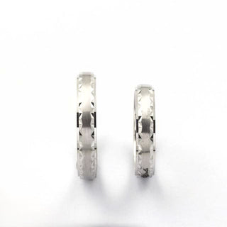 Niessing Trauringe aus 585 Weißgold, nachhaltiger second hand Schmuck perfekt aufgearbeitet