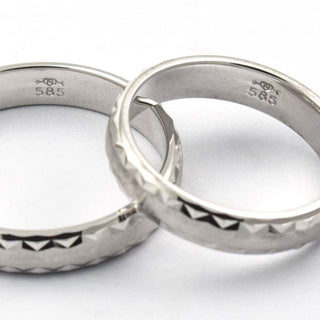 Niessing Trauringe aus 585 Weißgold, nachhaltiger second hand Schmuck perfekt aufgearbeitet