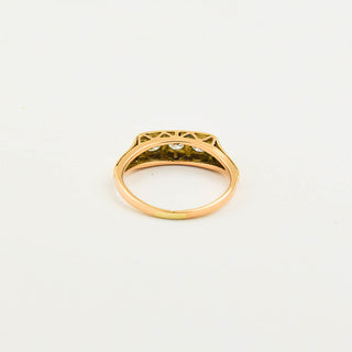 Brillantring aus 585 Gelb- und Weißgold, nachhaltiger second hand Schmuck perfekt aufgearbeitet