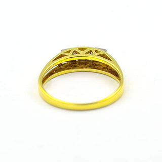 Brillantring aus 585 Gelbgold, nachhaltiger second hand Schmuck perfekt aufgearbeitet
