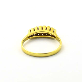 Diamantring aus 585 Gelbgold, nachhaltiger second hand Schmuck perfekt aufgearbeitet