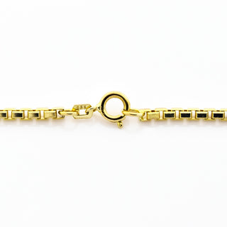 Veneziakette aus 585 Gelbgold mit Lapislazuli, nachhaltiger second hand Schmuck perfekt aufgearbeitet