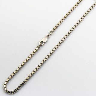 Veneziakette aus 585 Weißgold, 85cm, nachhaltiger second hand Schmuck perfekt aufgearbeitet