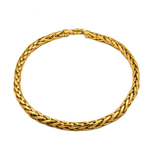 Zopfkette aus 750 Gelbgold, nachhaltiger second hand Schmuck perfekt aufgearbeitet