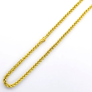 Zopfkette aus 585 Gelbgold, nachhaltiger second hand Schmuck perfekt aufgearbeitet