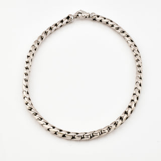 Zopfkette aus 585 Weißgold, nachhaltiger second hand Schmuck perfekt aufgearbeitet