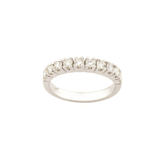 Allianzring aus 585 Weißgold mit Brillant, nachhaltiger second hand Schmuck perfekt aufgearbeitet